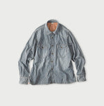 45R Komugi Denim Flare Eastern Blouse