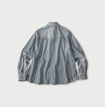 45R Komugi Denim Flare Eastern Blouse