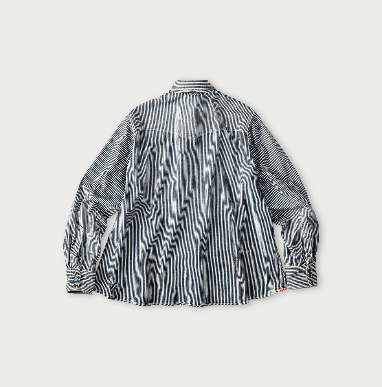 45R Komugi Denim Flare Eastern Blouse - Image 11