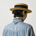 45R Komugi Denim Flare Eastern Blouse
