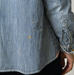 45R Komugi Denim Flare Eastern Blouse