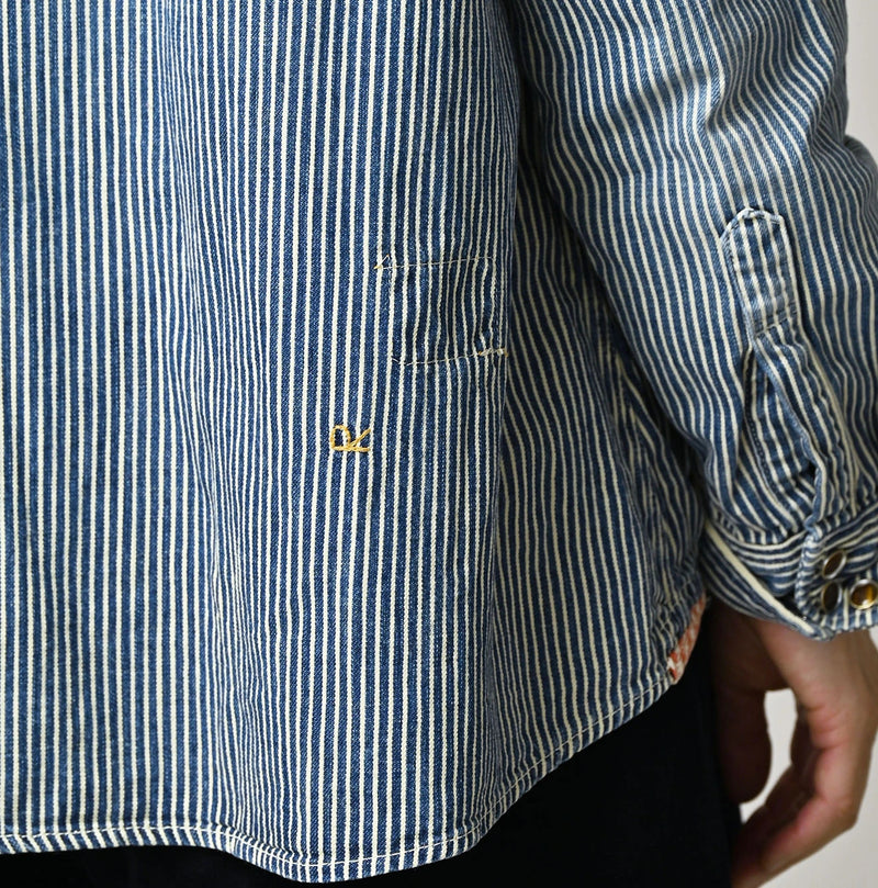 45R Komugi Denim Flare Eastern Blouse - Image 10