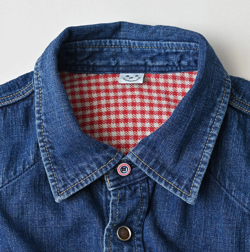 45R Komugi Denim Flare Eastern Blouse - Image 12