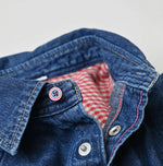 45R Komugi Denim Flare Eastern Blouse