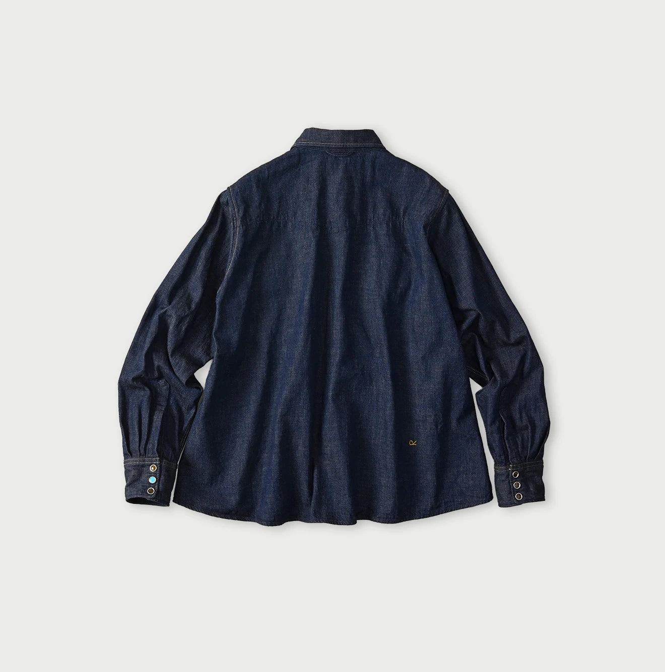 45R Komugi Denim Flare Eastern Blouse - Image 11