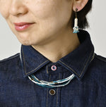 45R Komugi Denim Flare Eastern Blouse