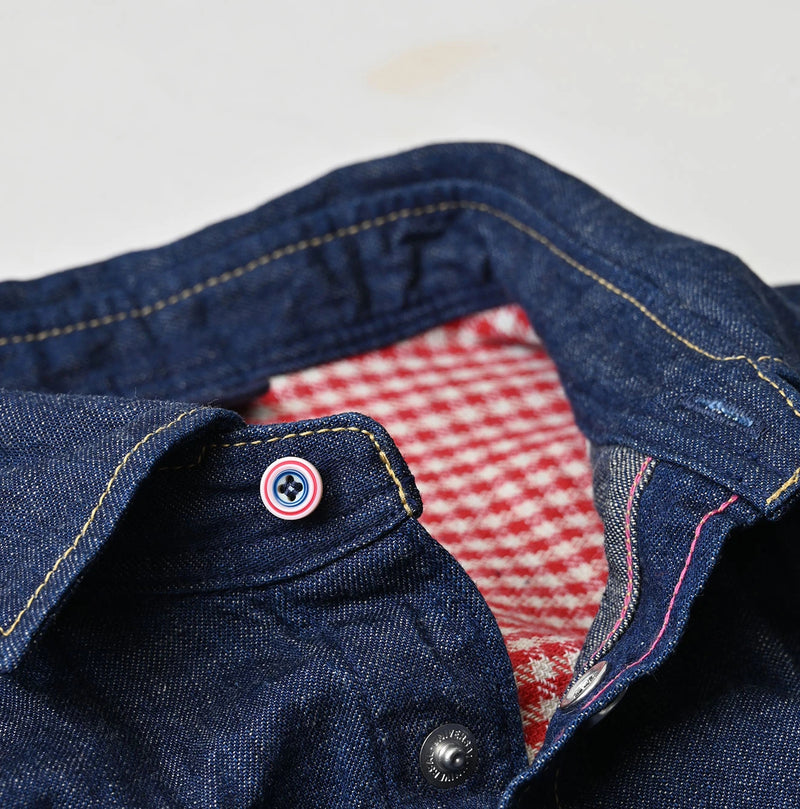45R Komugi Denim Flare Eastern Blouse - Image 13