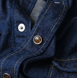 45R Komugi Denim Flare Eastern Blouse