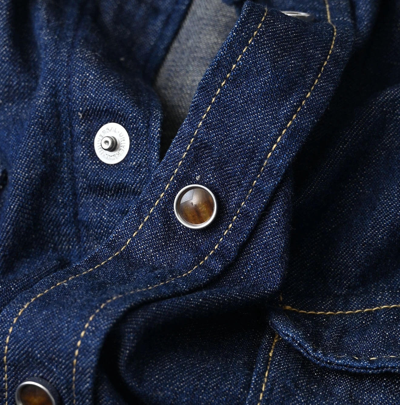 45R Komugi Denim Flare Eastern Blouse - Image 14
