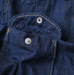 45R Komugi Denim Flare Eastern Blouse