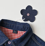 45R Komugi Denim Flare Eastern Blouse