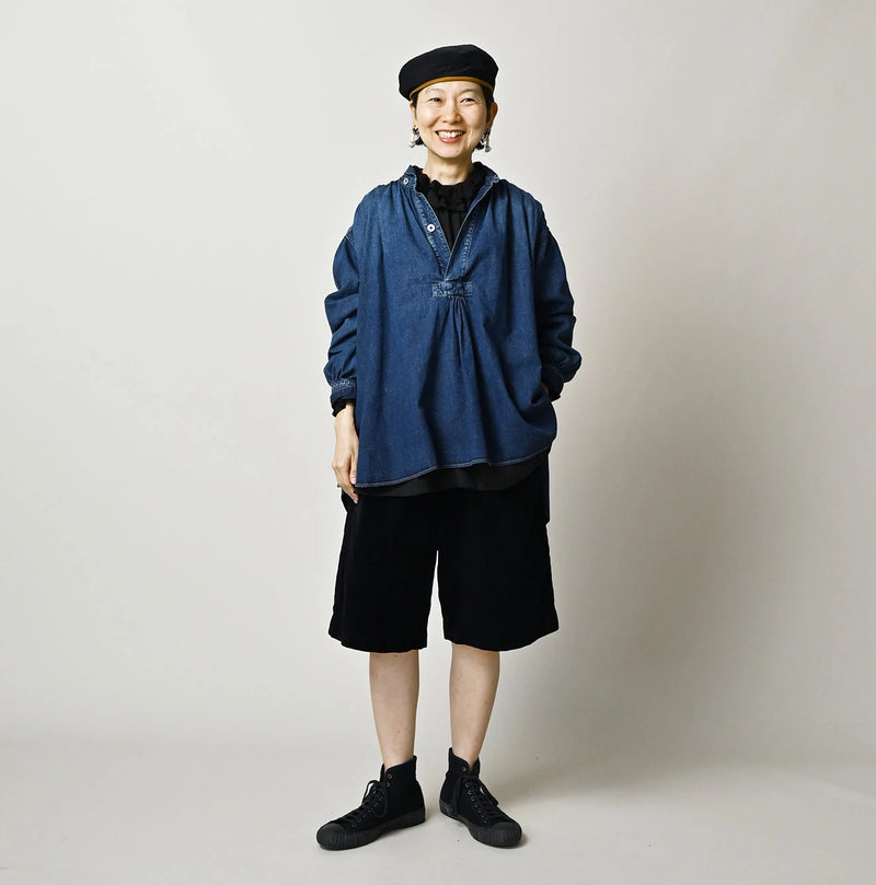45R Komugi Denim Hechima Blouse - Image 2