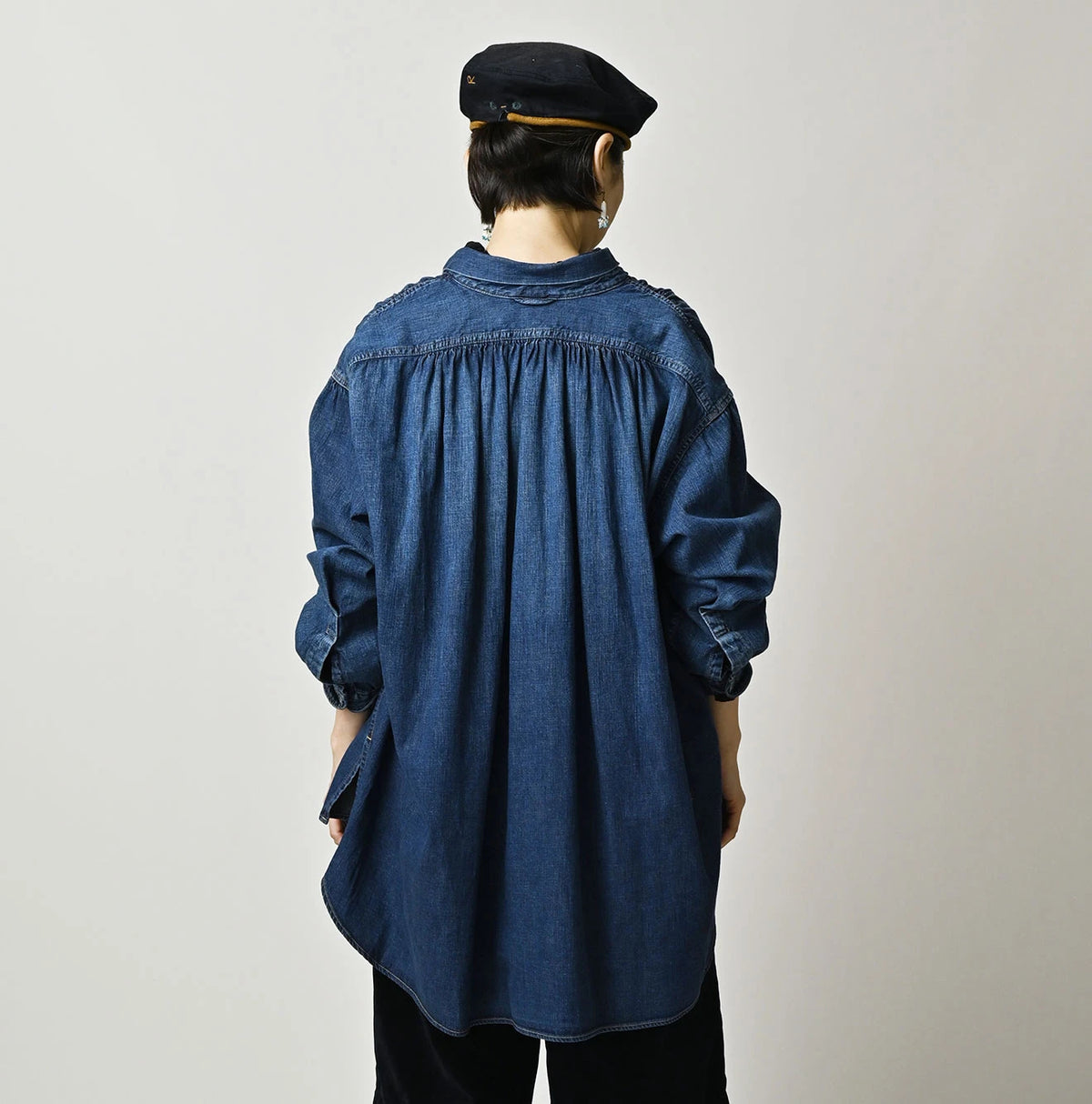 45R Komugi Denim Hechima Blouse