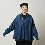 45R Komugi Denim Hechima Blouse