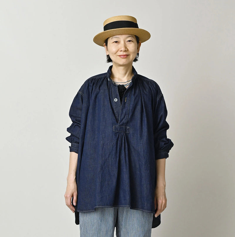 45R Komugi Denim Hechima Blouse - Image 2