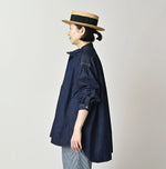 45R Komugi Denim Hechima Blouse