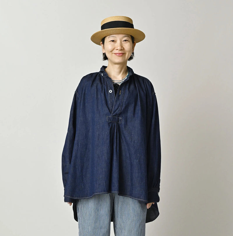 45R Komugi Denim Hechima Blouse - Image 5