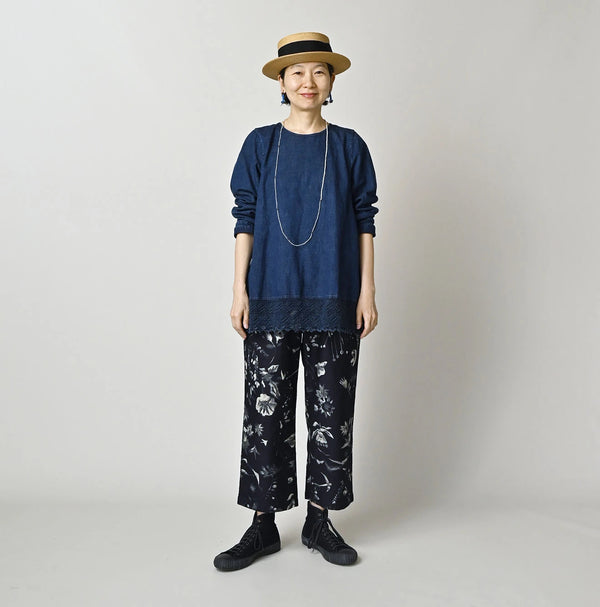 45R Komugi Denim Lace x Blouse