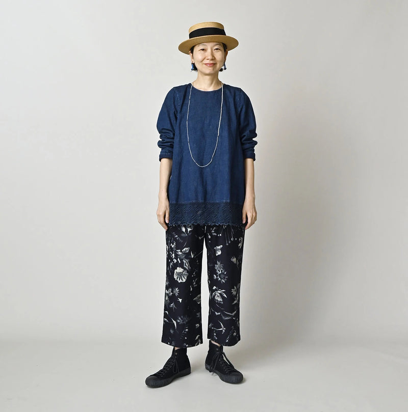 45R Komugi Denim Lace x Blouse - Image 3
