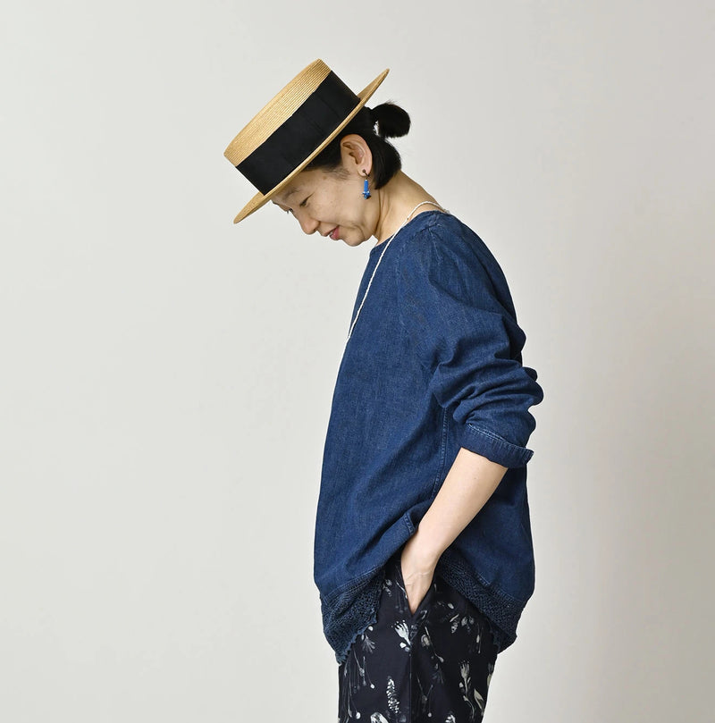 45R Komugi Denim Lace x Blouse - Image 5