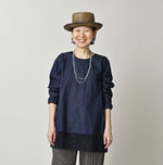 45R Komugi Denim Lace x Blouse