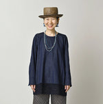 45R Komugi Denim Lace x Blouse