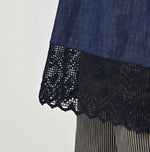 45R Komugi Denim Lace x Blouse