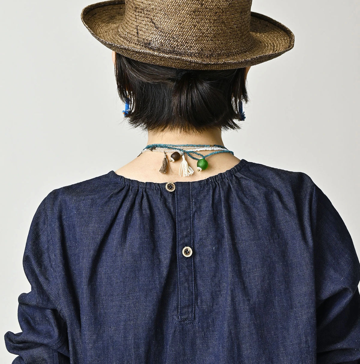 45R Komugi Denim Lace x Blouse