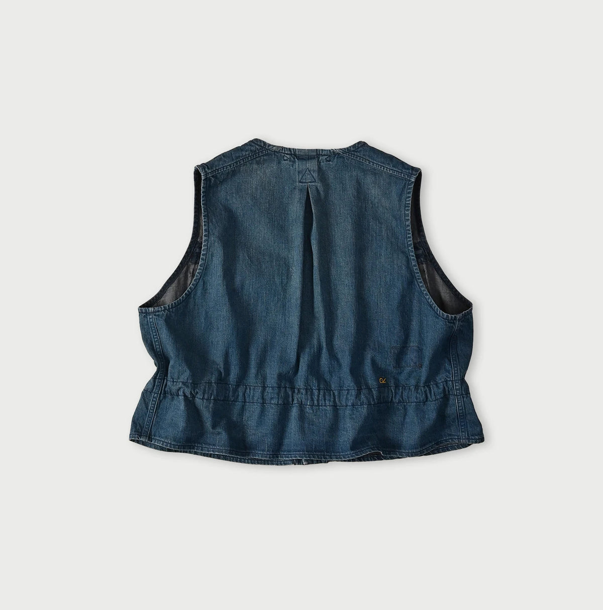 45R Light Mont Brown Denim Posh Vest Distressed