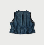 45R Light Mont Brown Denim Posh Vest Distressed