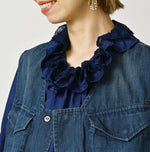 45R Light Mont Brown Denim Posh Vest Distressed