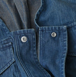 45R Light Mont Brown Denim Posh Vest Distressed