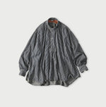 45R Indigo Hickory Komugi Denim Hechima Blouse (Distressed)