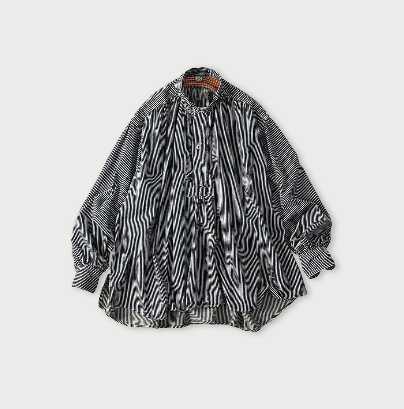 45R Indigo Hickory Komugi Denim Hechima Blouse (Distressed) - Image 1