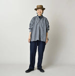 45R Indigo Hickory Komugi Denim Hechima Blouse (Distressed)