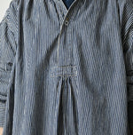 45R Indigo Hickory Komugi Denim Hechima Blouse (Distressed)
