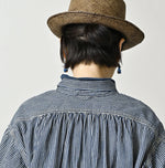 45R Indigo Hickory Komugi Denim Hechima Blouse (Distressed)