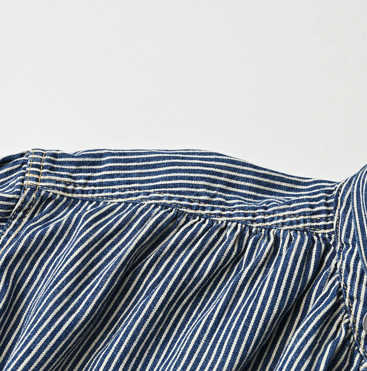 45R Indigo Hickory Komugi Denim Hechima Blouse (Distressed)