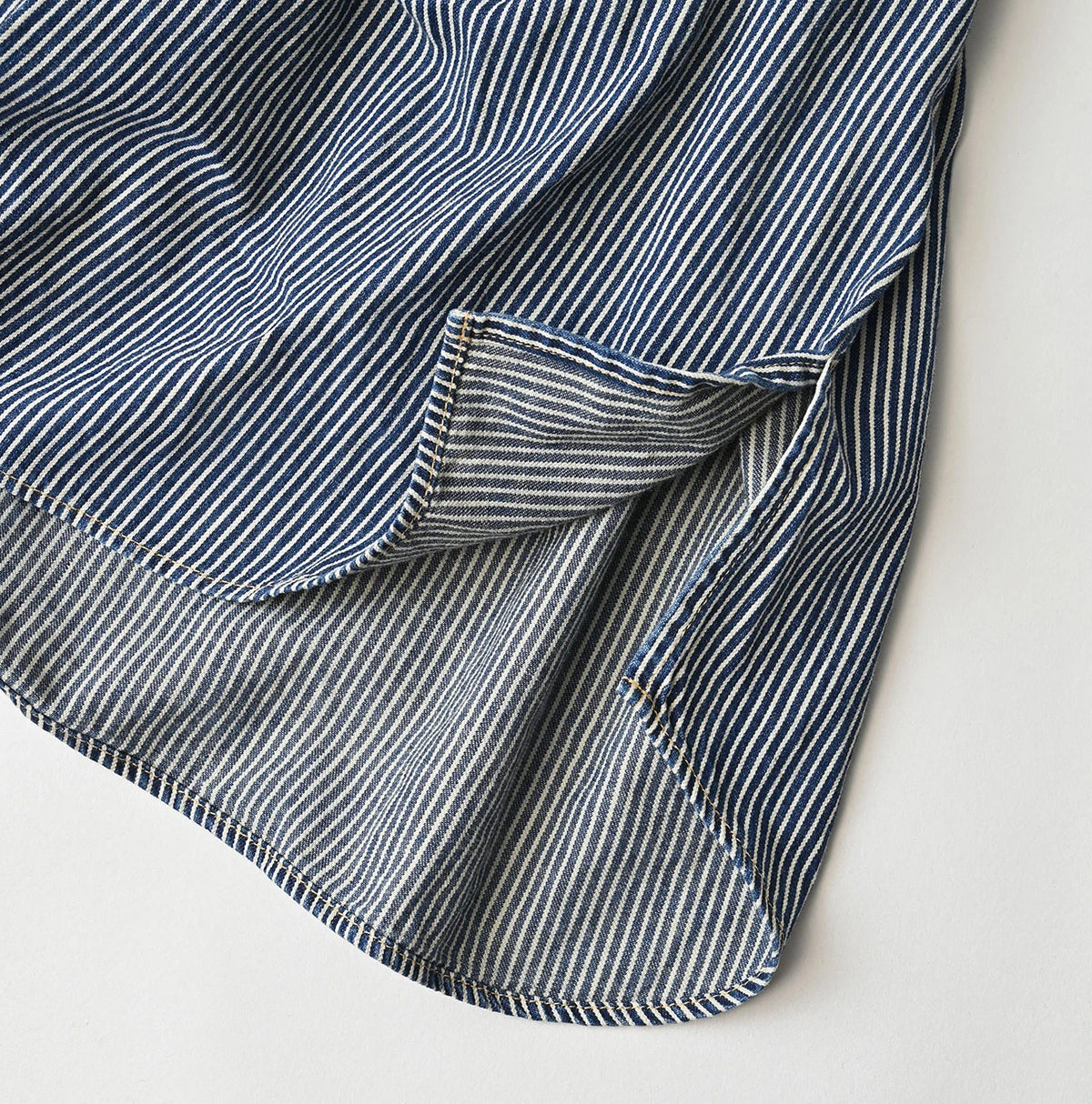 45R Indigo Hickory Komugi Denim Hechima Blouse (Distressed)
