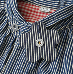 45R Indigo Hickory Komugi Denim Hechima Blouse (Distressed)