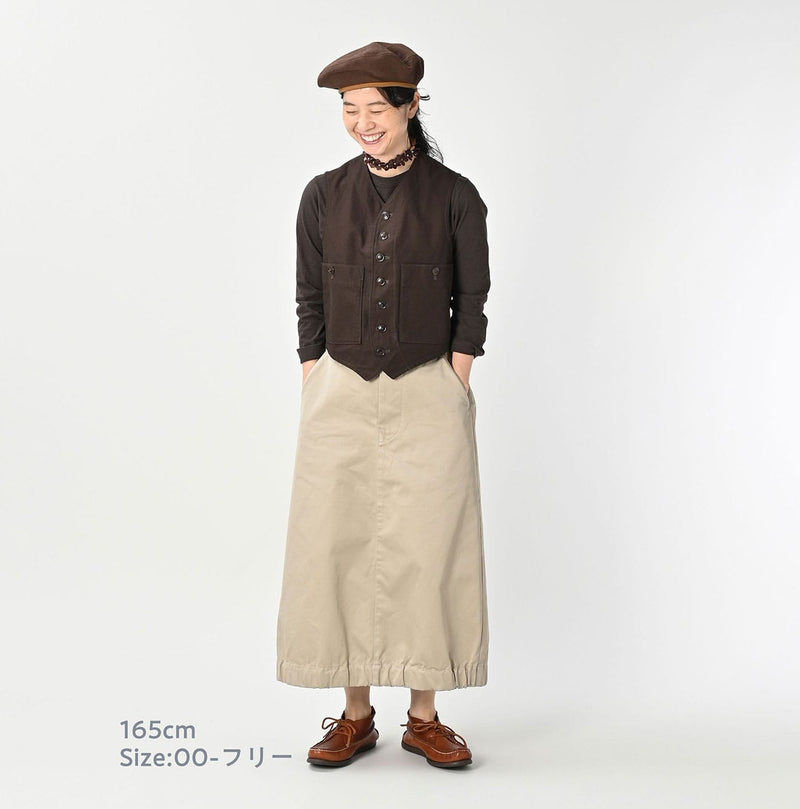 45R Two-ply Chino Chigo Skirt