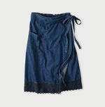 45R Komugi Denim Lace x Wrap Skirt