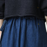 45R Komugi Denim Lace x Wrap Skirt