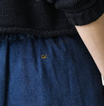 45R Komugi Denim Lace x Wrap Skirt