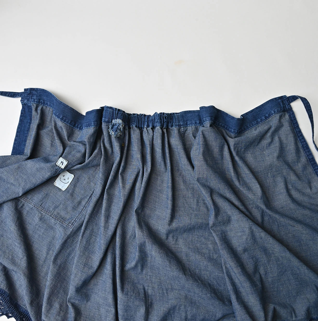 45R Komugi Denim Lace x Wrap Skirt