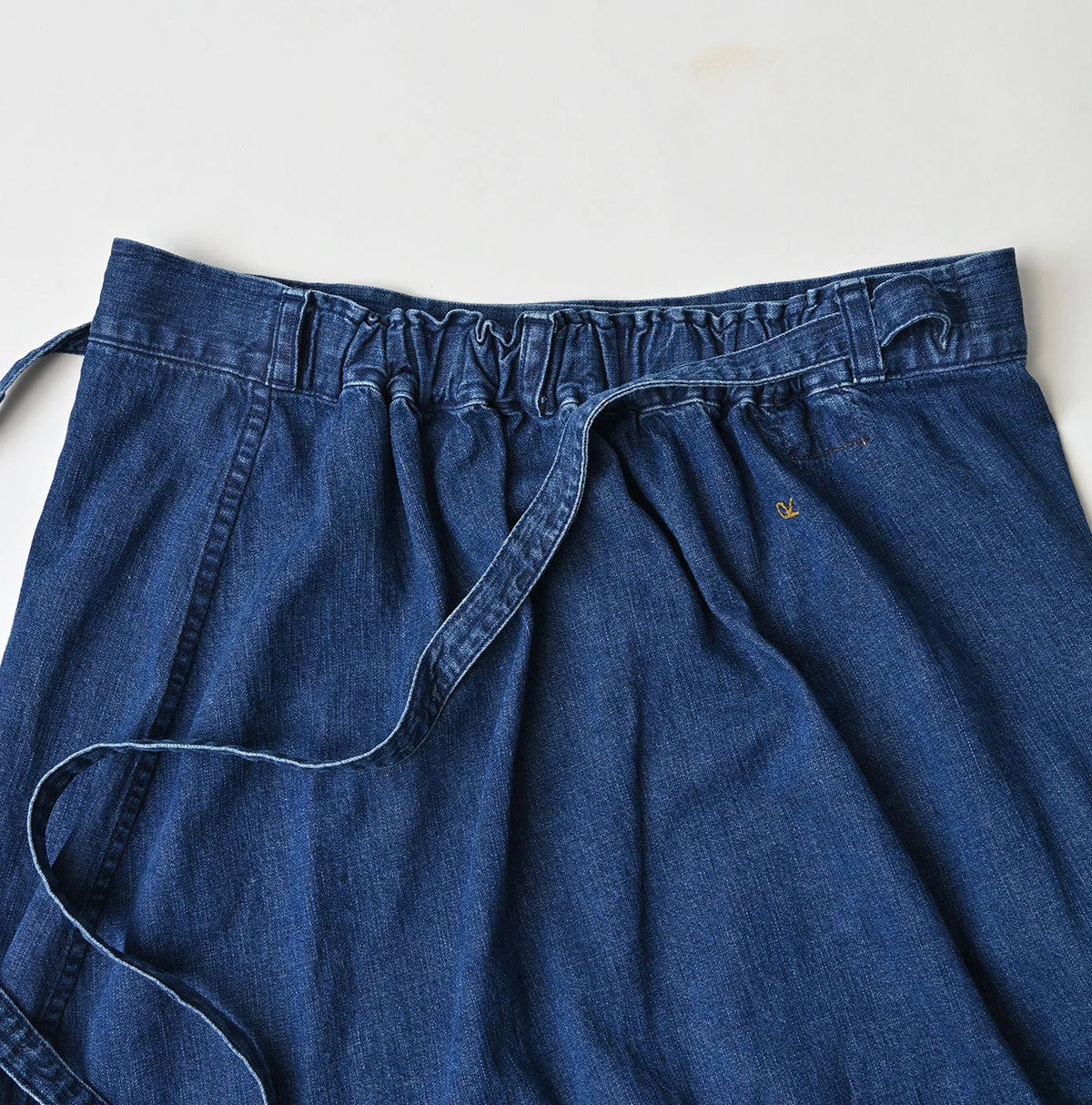 45R Komugi Denim Lace x Wrap Skirt