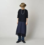 45R Komugi Denim Lace x Wrap Skirt