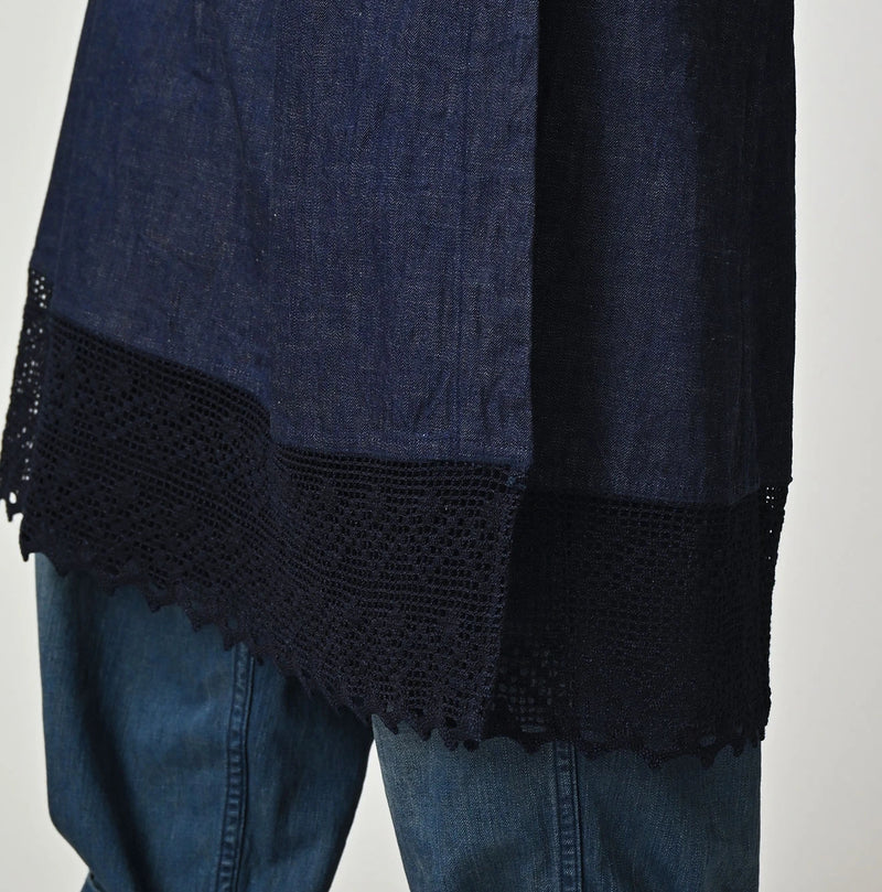 45R Komugi Denim Lace x Wrap Skirt - Image 9