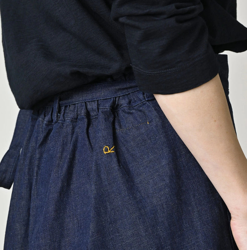 45R Komugi Denim Lace x Wrap Skirt - Image 11