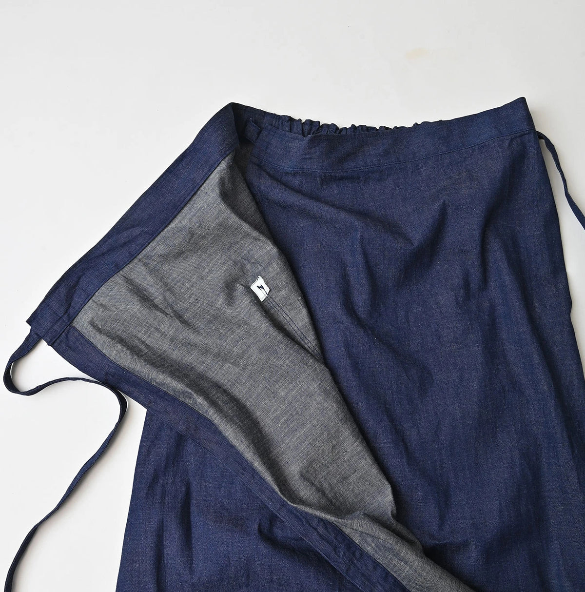 45R Komugi Denim Lace x Wrap Skirt